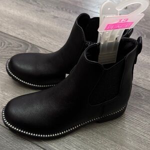 The Children's Place Black Ankle Boots with Studded Trim